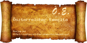 Öszterreicher Emerita névjegykártya